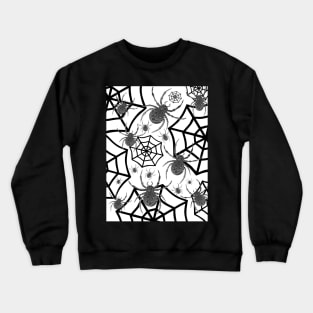 Halloween Black And White Spider Crewneck Sweatshirt